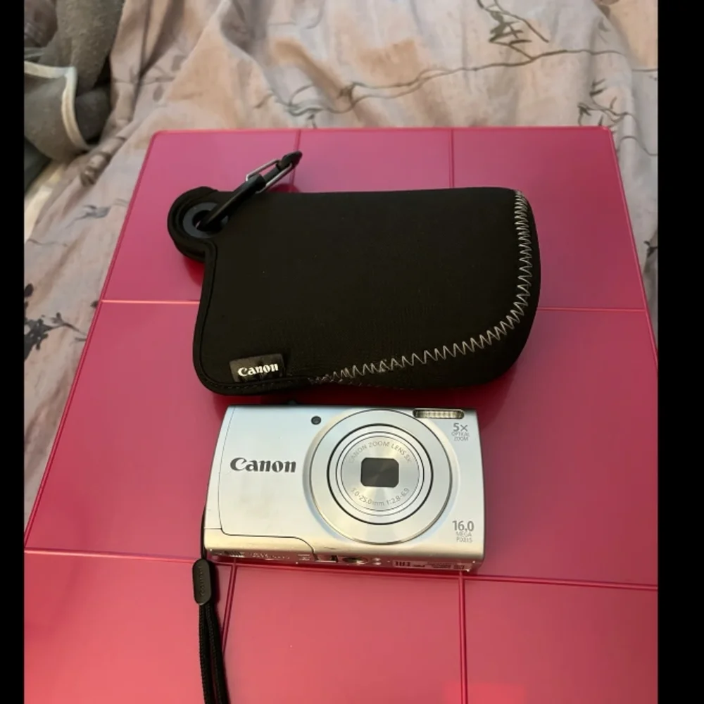 Canon Silver Digital Camera with Black Case